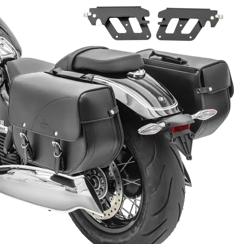 Dagaanbieding Set Zadeltassen + houders QL passend voor Harley Davidson Dyna 91-17 Craftride Oregon rechts-links
