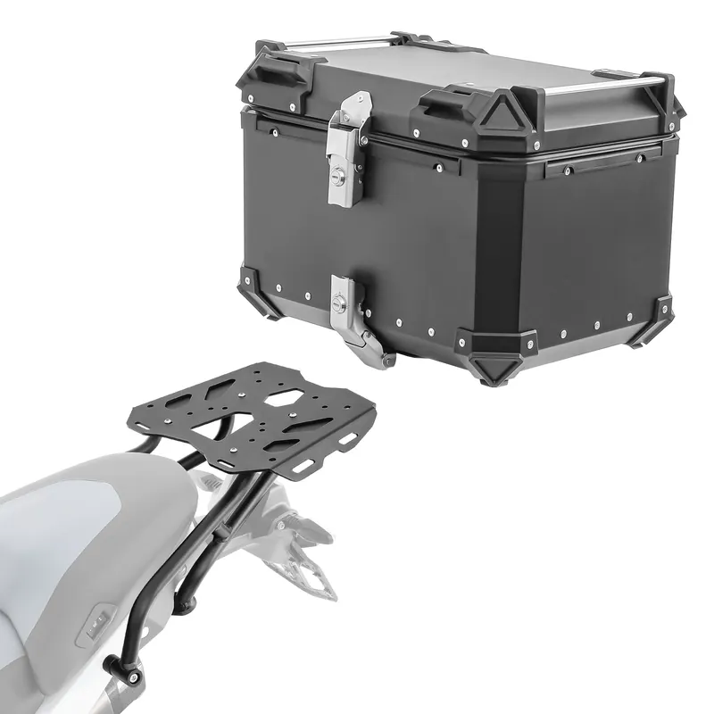 Set Aluminium Topkoffer + Drager voor BMW R 1300 GS 23-26 Topcase Bagtecs XB55 zwart Bestseller