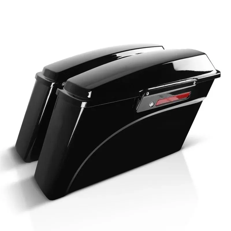 Zijkoffers passend voor Harley Davidson Road King Classic (FLHRC / I) 98-13 Black Latch Craftride Beperkte Voorraad