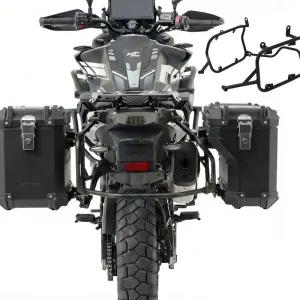 Speciale Aanbieding Zijkoffers aluminium + kofferrek voor Voge DS 800 X Rally 25-26 Alu Koffers Bagtecs ADSX70-OTR zwart