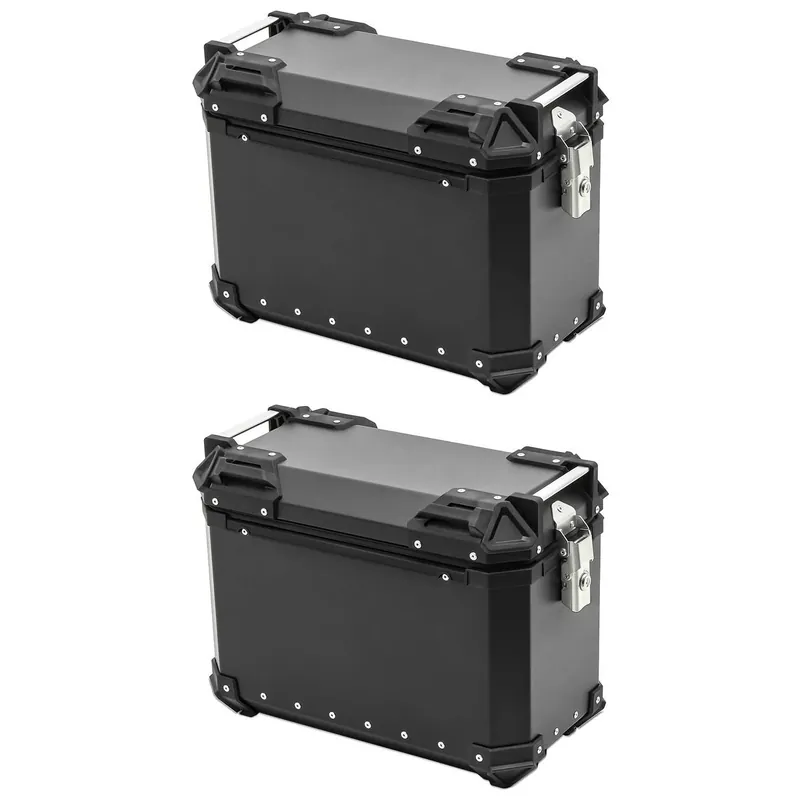 Bagtecs Set XW30 Aluminium zijkoffers 30 liter rechts en links universeel zwart voor motorbagage Exclusieve Aanbieding