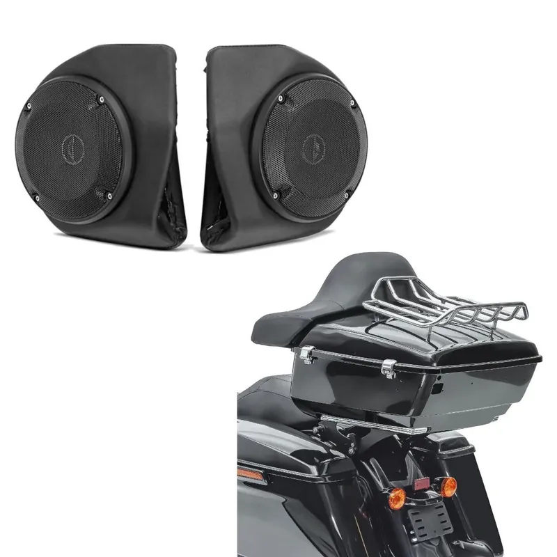 Goedkoop Topkoffer compatibel met Harley Davidson Touring 14-26 Topcase Large incl bagagerek + Luidspreker set compatibel met Harley Davidson King Tour Pak Topcase Touring 14-26