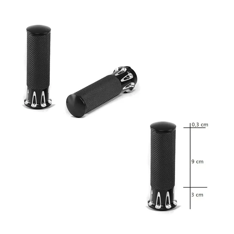 Beperkt Aanbod 2x Stuurstang Handgrepen 1" Inch CG12 Billet CNC passend voor Kawasaki passend voor Yamaha Suzuki passend voor Honda zwart Craftride Set Discount
