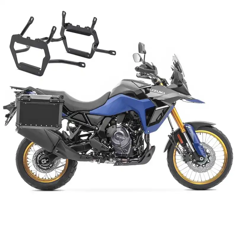 Seizoensaanbieding Set Aluminium Zijkoffers + kofferrek voor Suzuki V-Strom 800 / DE 23-26 Koffers Bagtecs XW30 zwart