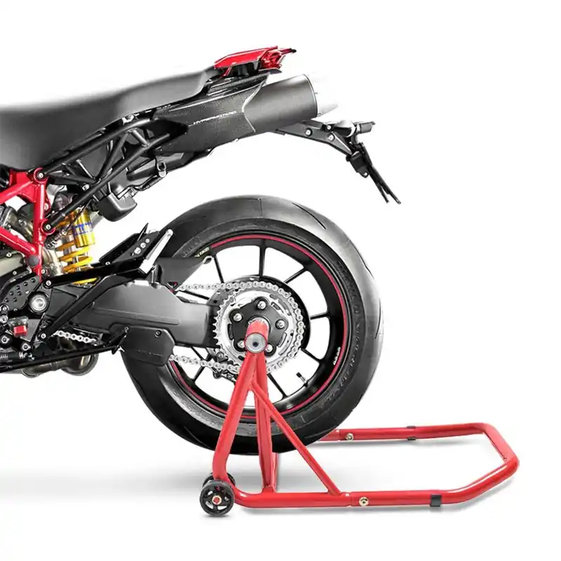Merkproduct Paddock stand achter Monobrug compatibel met Ducati Hypermotard 1100 / Evo 07-12 ConStands Single-Classic rood