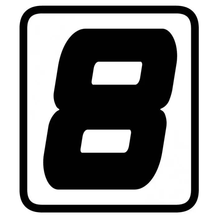 Barracuda Sticker Cijfer -8- (per stuk) Koopje