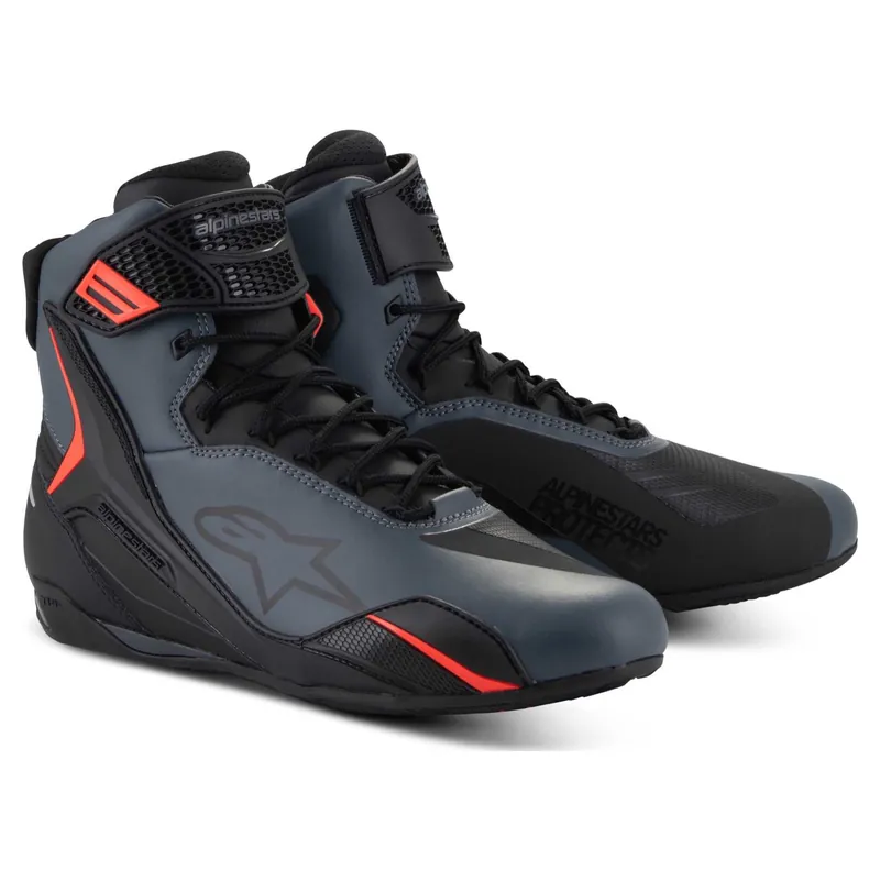 Betaalbaar Alpinestars Faster-4 Motorschoenen Zwart-Antraciet-Rood 38