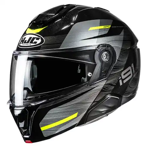 Premium HJC i91 Dusk Systeemhelm Zwart-Geel XS