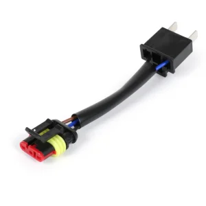 Gecertificeerd Kabel-Adapter-Kit Scheinwerferumrüstung H4 naar Originele PIAGGIO LED Koplamp BGM PRO Vespa Primavera 50-125-150, Sprint 50-125-150, GTS125-300 (2014-2018)