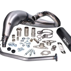 Laatste Kans Uitlaat Yasuni Cross ML zwart voor Aprilia RX, SX, Derbi Senda, Gilera EBE, EBS, D50B