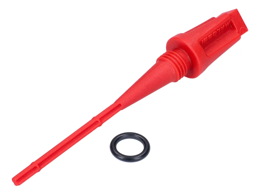 Nu Kopen Ölmesssttot Malossi Transmissieolie rood voor Aprilia, Derbi, Gilera, Piaggio, Vespa