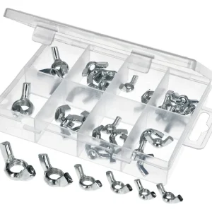 Uitverkoop Flügelmoeren Assortimentsdoos metrisch M4-M12 40-delig