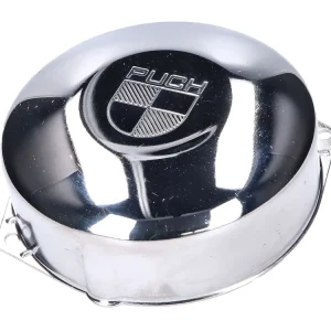 Direct Beschikbaar Vliegwieldeksel / Ontstekingsdeksel verchroomd met Puch-Logo voor Puch Maxi
