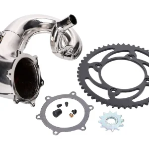 Opvoerkit / Opvoerset (ontgrens set) met bocht Chroom voor Beta RR50 Supermoto Euro5 2021 Gereduceerde Prijs