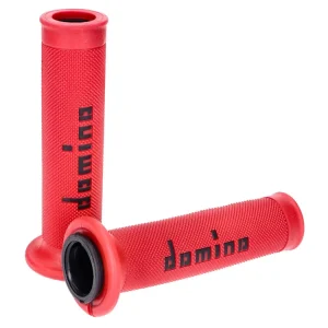 Handvaten set Domino A010 On-Road rood / zwart met Open einde Koopje