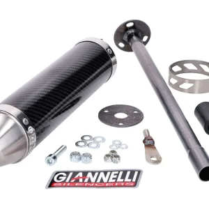 Beperkte Voorraad Einddemper Giannelli Carbon voor Derbi GPR 50 Nude, Racing 50, Aprilia RS 50