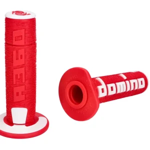 Speciale Aanbieding Handvaten set Domino A360 Off-Road rood / wit