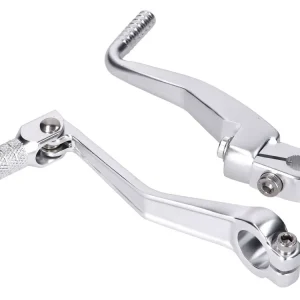 Schakelpedaal Kickstarter Set inklapbaar Aluminium zilver geanodiseerd voor Simson S50, S51, S53, S70, S83 Nu Kopen