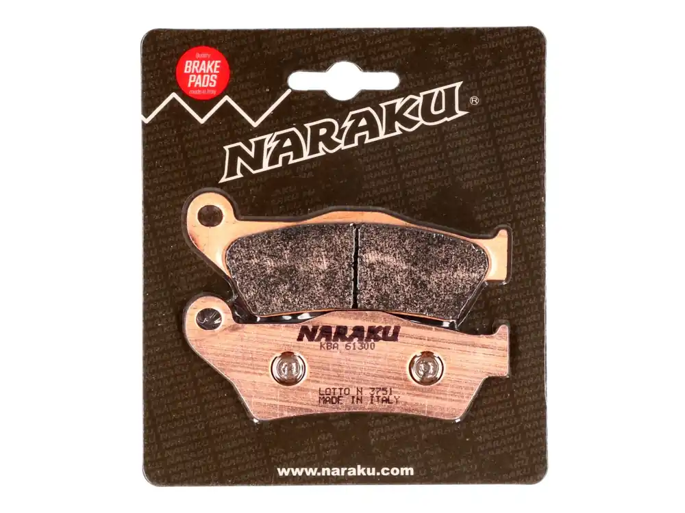 Remblokken Naraku Sinter voor MBK Skyliner, Yamaha Majesty, Piaggio X9, Gilera Nexus, GP800, Suzuki UH Burgman 125, 150 Meest Verkocht