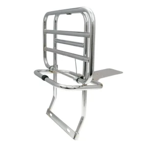 Kofferdrager / Bagagedrager inklapbaar Chroom voor Vespa PX, LML Betrouwbaar