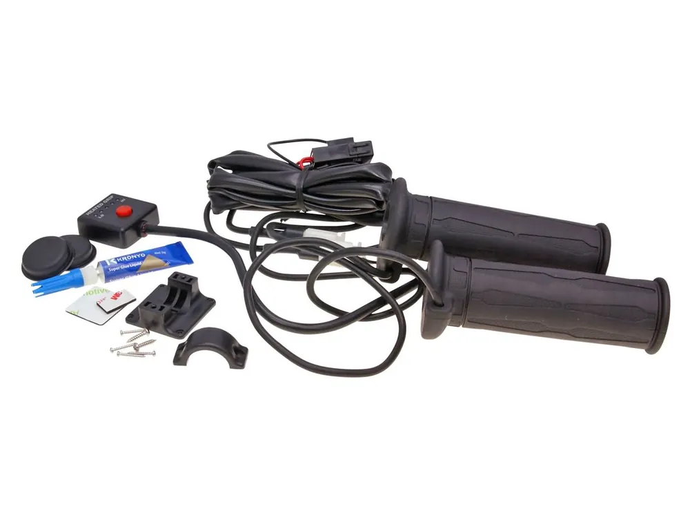 HeizHandvaten set Koso zwart 130mm voor scooters, Brommer, Motor (voor Drehgas) Seizoensaanbieding