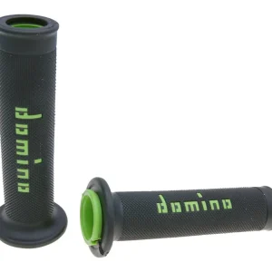 Flitsaanbieding Handvaten set Domino A010 On-Road zwart / Groen met Open einde