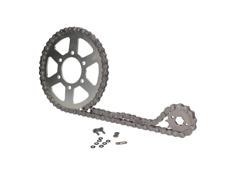 Kettingset AFAM 12/32 Tanden voor Yamaha YFA1 125 Breeze -04, YFM 125 Grizzly 05 Snelle Levering