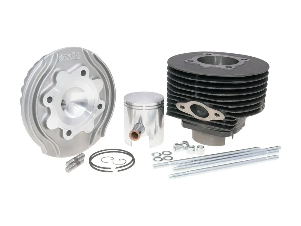 Premium Cilinderkit Polini Gietijzer Racing 130cc 57mm voor Vespa 125 ETS, PK, Primavera 2T, Primavera ET3 2T, XL