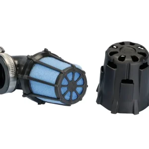 Aanbieding Luchtfilter Polini Blue Air Box klein 32mm 90° Zwart-blauw