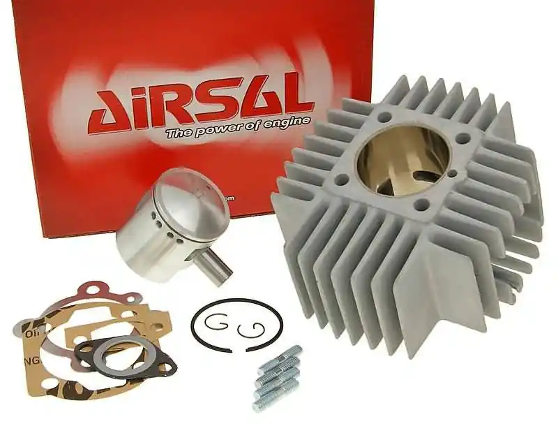 Cilinderkit Airsal Racing 68,4cc 45mm voor Puch Automaat, X30 met korten Kühlrippen Gratis Retour