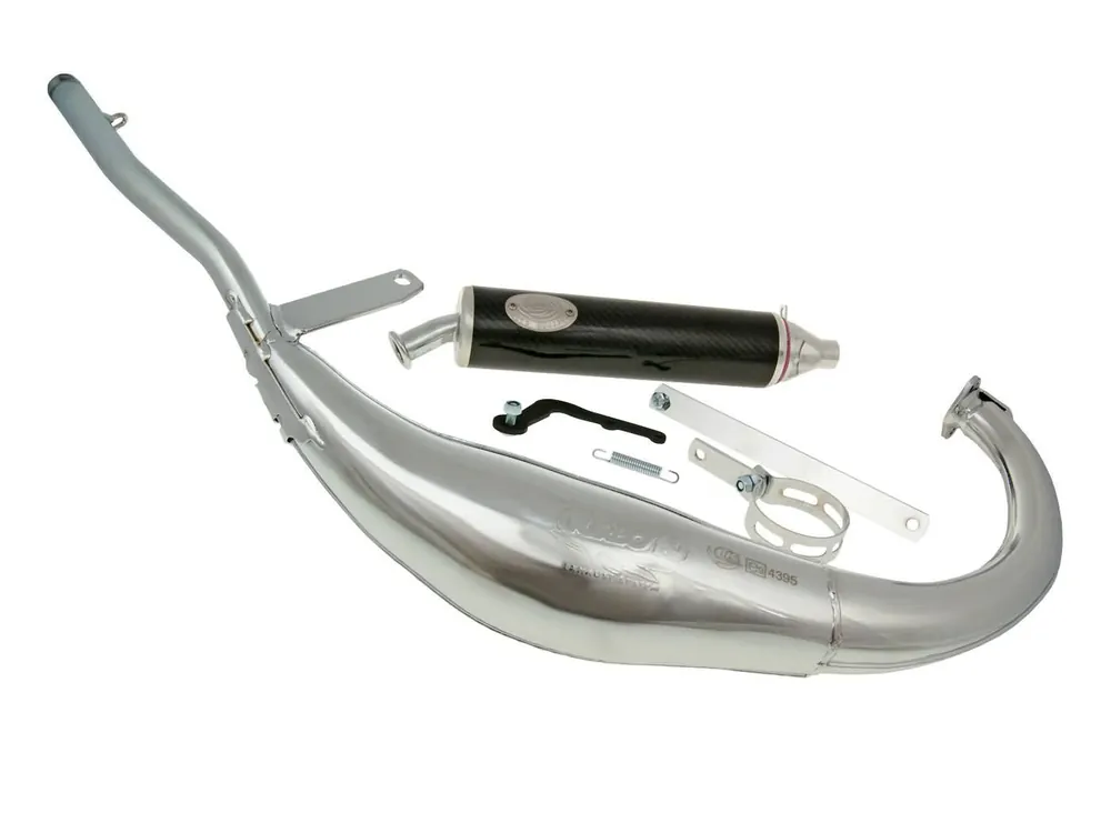 Uitlaat Turbo Kit Bajo RQ Chroom voor Beta RK6 50 (Beta Motor) Tijdelijk Beschikbaar