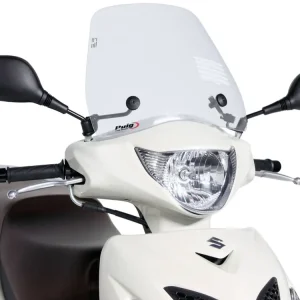 Windscherm Puig Trafic transparant / helder voor Suzuki Sixteen 125, 150 (08-14) Bestseller