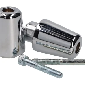 Aanbieding Stuuruiteinde Trillingsdemper Buzzetti verchroomd voor Vespa Primavera, Sprint, 50, 125, 150