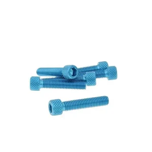 Exclusieve Aanbieding Schroevenset 6 Stuks inbus Alu blauw - M6x30