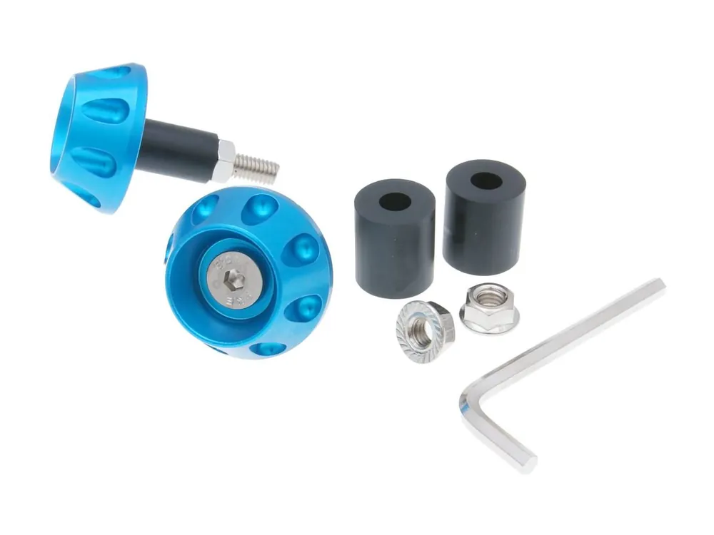 Betaalbaar Stuuruiteinde Trillingsdemper Flat 13,5 / 17,5mm - blauw