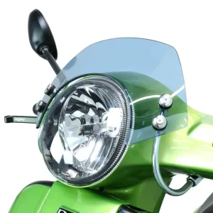 Nieuw Windbescherming met verchroomden Houdern Moto Nostra b=340mm, h=105mm Vespa GT, GTL, GTS, GTS Super 125-300cc Grijs Getint Glas
