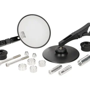 Meest Verkocht Spiegel-Set MOTO NOSTRA 1409 Aluminium CNC 95mm rond Lenkerenden zwart matt