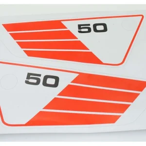 Sticker Set Zijkap 50 rood wit voor Yamaha FS1 3E9 3E8, RD 50 Lage Prijs