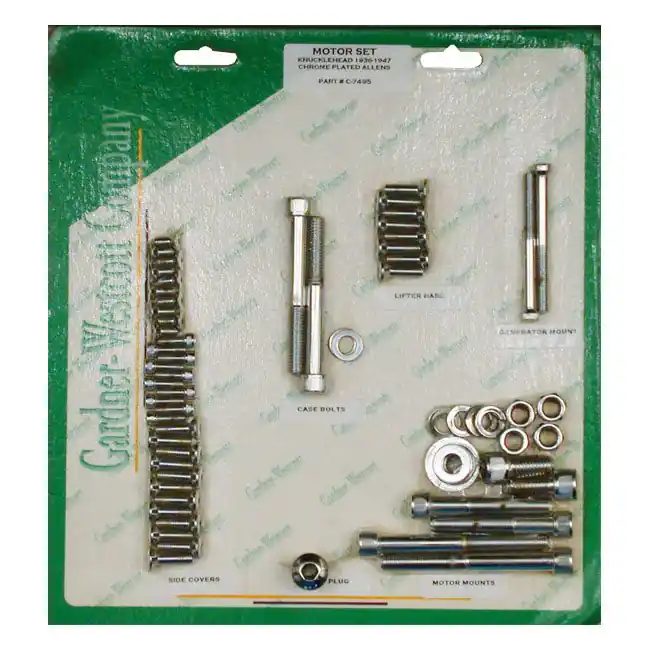 Direct Verzonden GW motorschroevenset Allen HD 36-21 36-47 KNUCKLE / Chrome