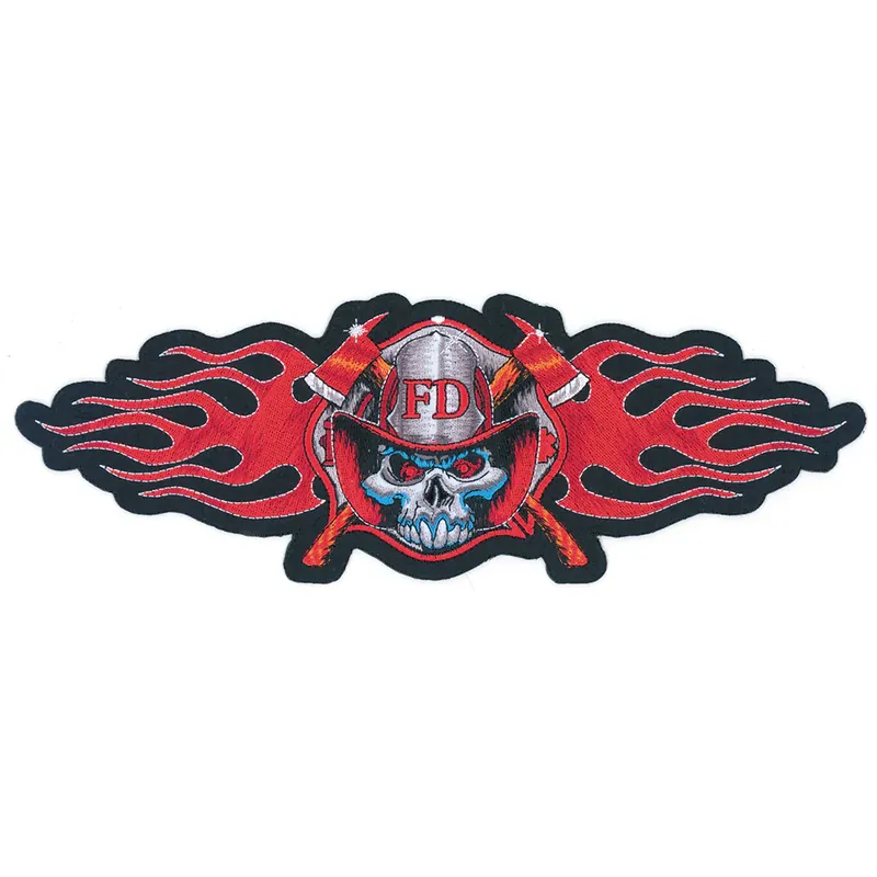 Dodelijke bedreiging patch brandweerman schedel Exclusieve Aanbieding