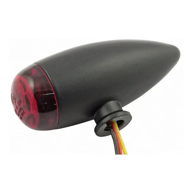Finale Uitverkoop Micro Kogel LED Motorfiets Achterlicht Black / Red