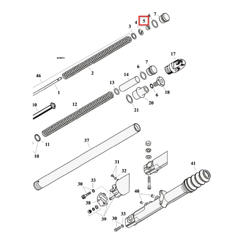 Aanbieding Borgmoer cartridge voorvork XL1200X, XL883N/1200NS 16-21; XL1200C/NS, 883L 18-20