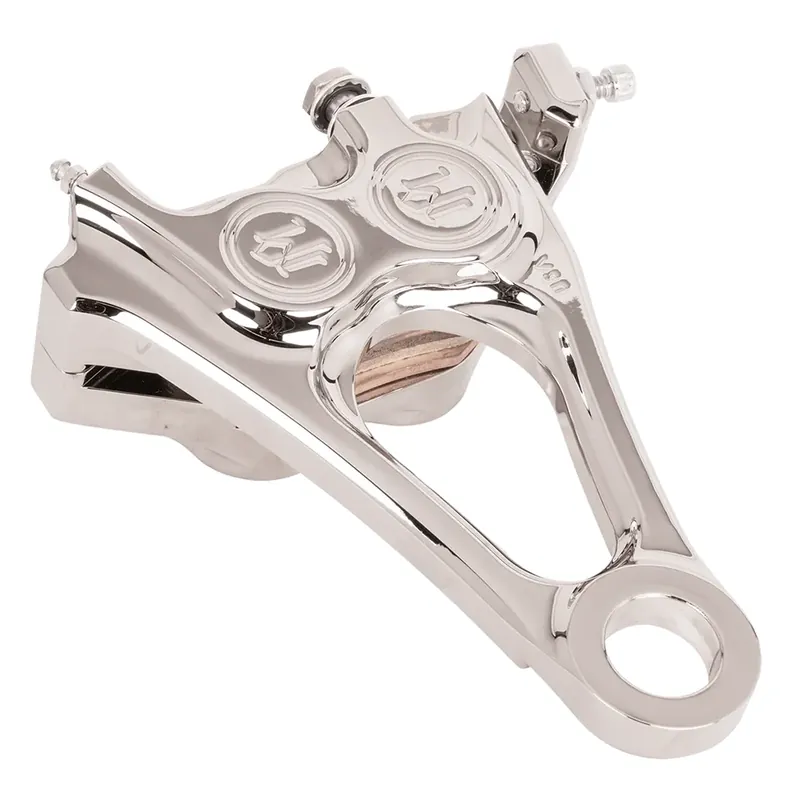Fabrieksprijs Performance Machine 4 zuiger remklauw uit één stuk achterrem voor Harley 87-99 Softail with stock tire / Chrome