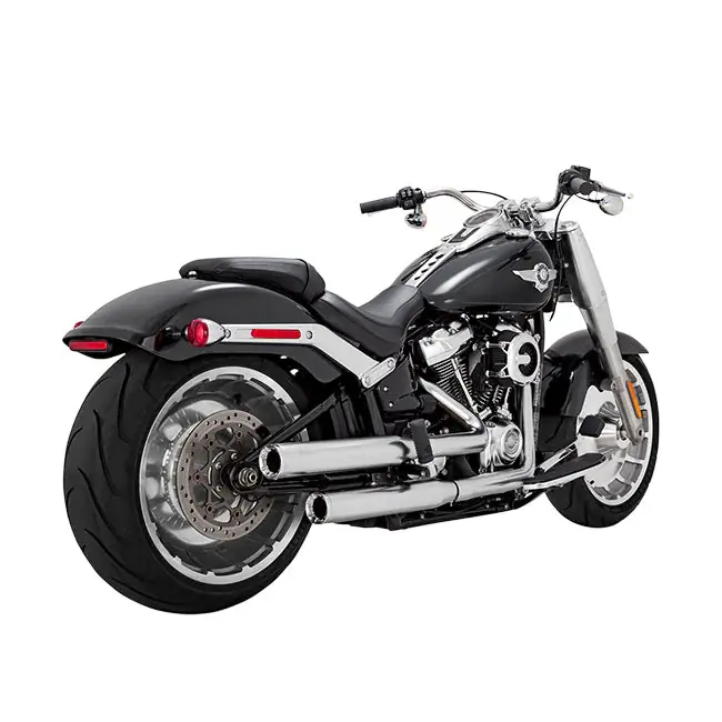 Alleen Vandaag Vance & Hines Eliminator 300 Slip-On Mufflers for Harley 18-24 Softail Fat Boy FLFB / FLFBS (read note) / Satin Chrome