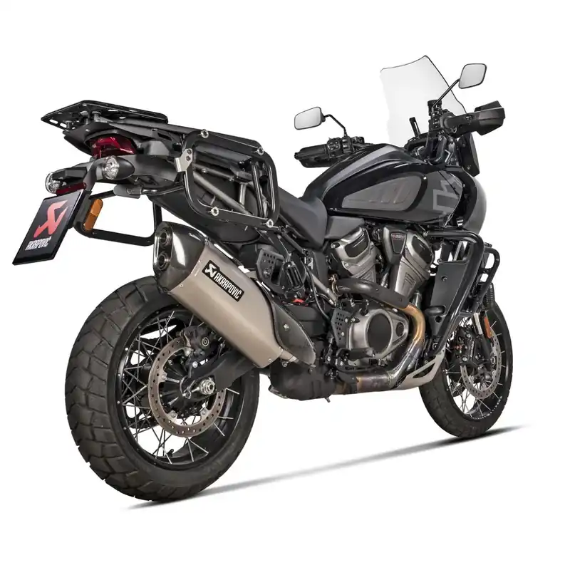 Akrapovic Slip-On Line Euro 5 Titanium Geluiddemper voor Harley 21-24 Pan America RA1250 / 1250S Voordeelprijs