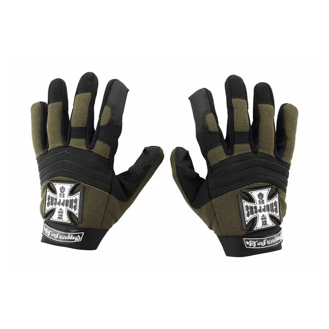 Betrouwbaar West Coast Choppers Pay Up Suckers Motorcycle Handschoenen Olive/Black / S