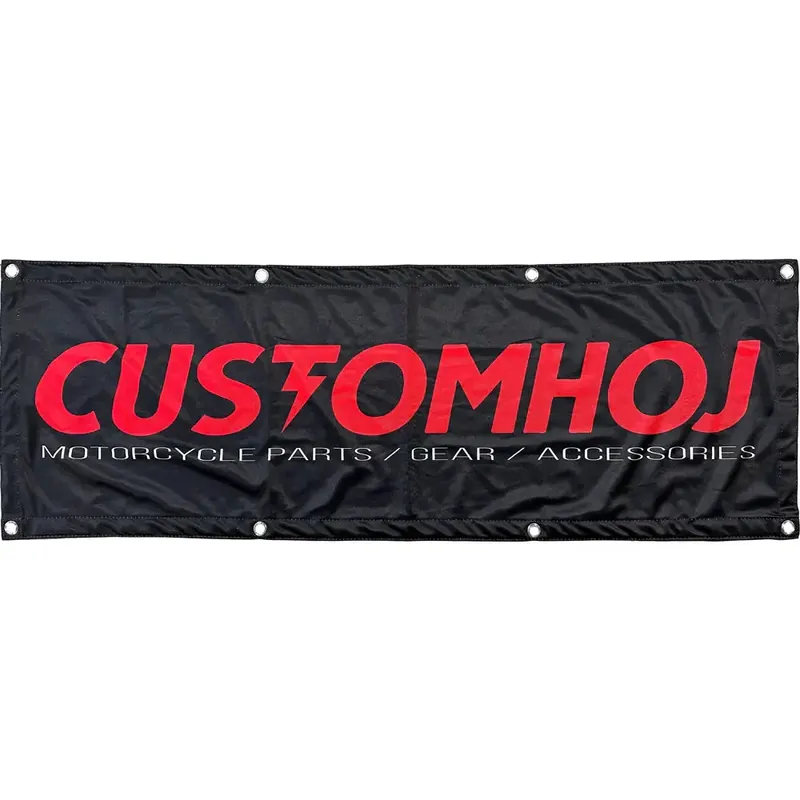 Dagaanbieding Customhoj Thunder Motorcycle Shop Spandoek Rood / Zwart