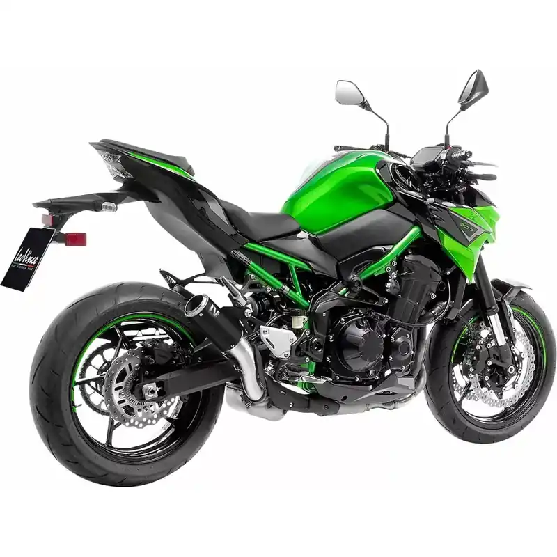 Exclusieve Aanbieding LeoVince LV Corsa Slip-On Geluiddemper voor Kawasaki 20-24 Z 900 (Black stainless steel muffler) (15404BU)