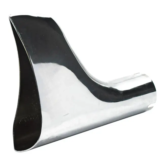 Fishtail Universele Motorfiets Slip-On Eindstuk Chroom Op = Op