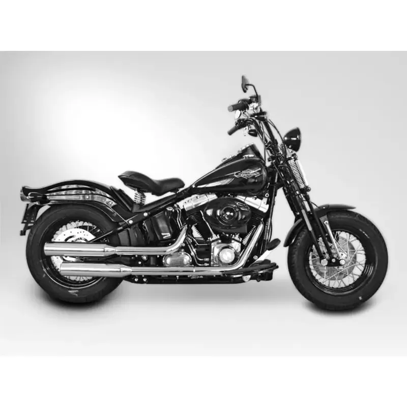 Miller Hunter Euro 3/4 Slip-On Geluiddempers voor Harley 2017 Softail Deluxe (103" engine) / Polished / Straight Polished Shop Nu